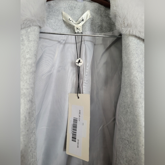 Gray Double-Breasted Women's Coat Annick Xl - Picture 5 of 11